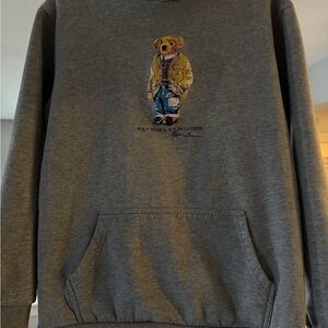 Ralph Lauren Polo Gray Sweatshirt with Polo Bear